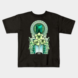 Emerald Gladiolus Kids T-Shirt